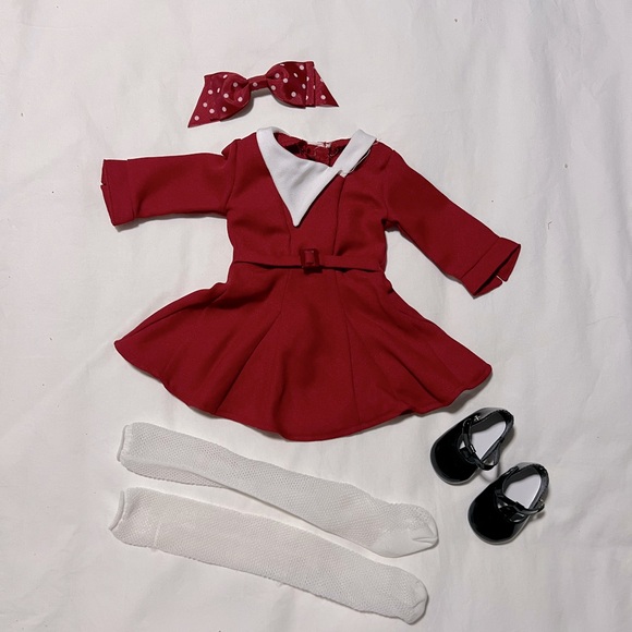 American Girl, Kit Kittredge Christmas Dress Outfit - Picture 1 of 5